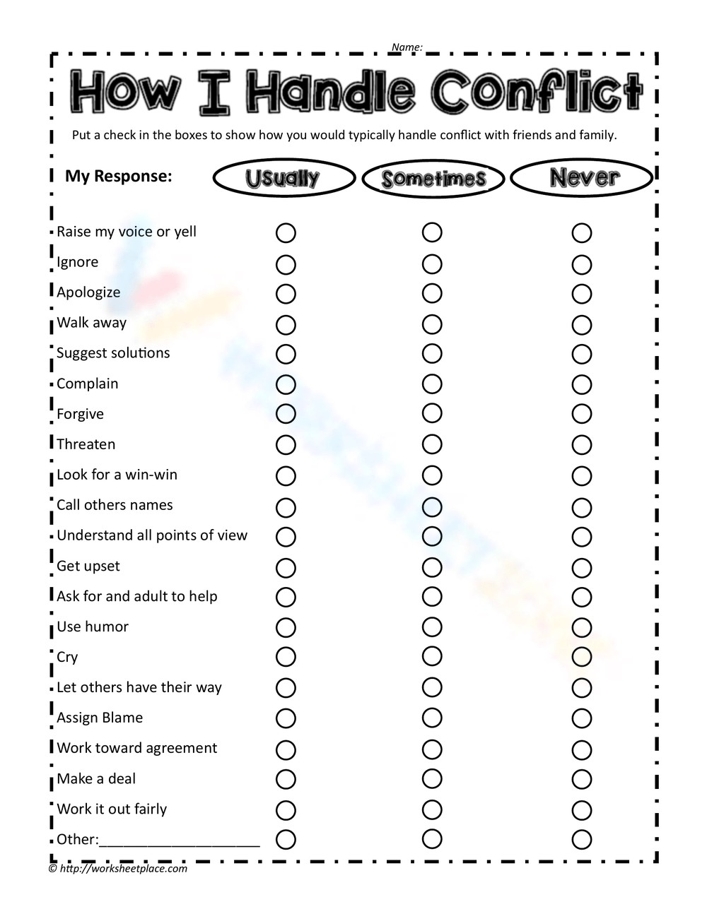 how-i-handle-conflict-worksheet-worksheet