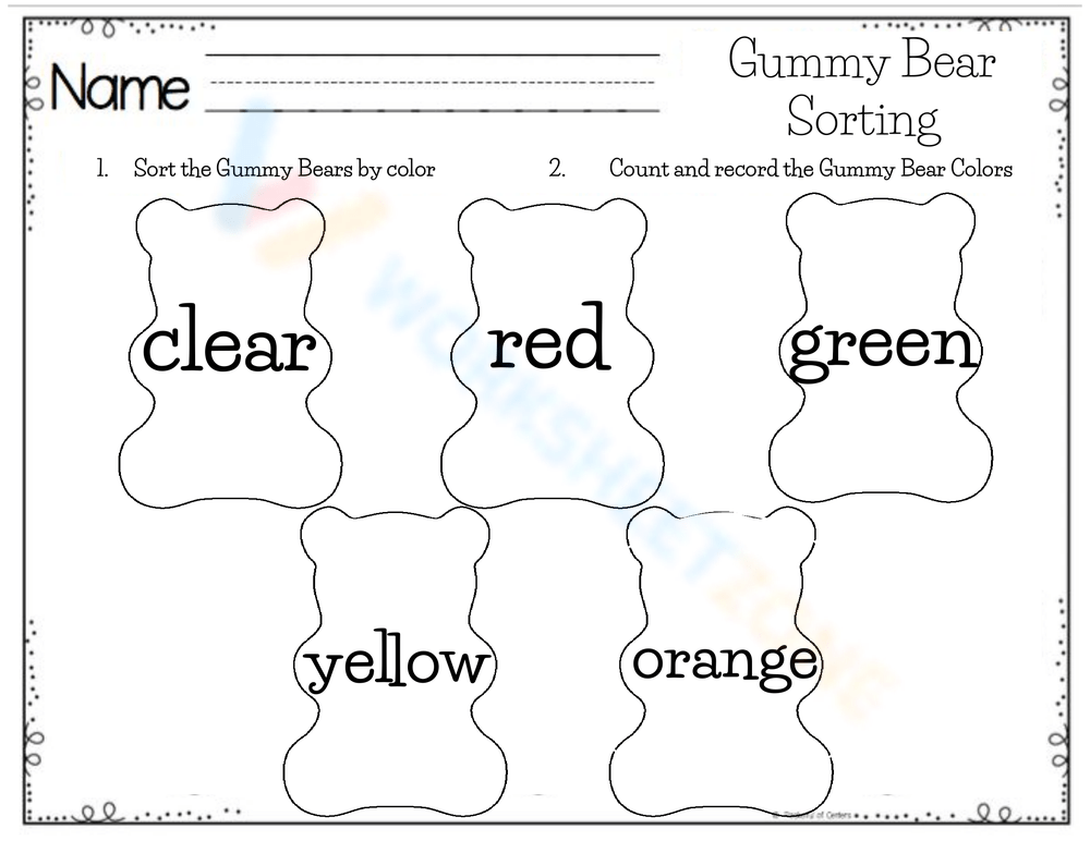 Gummy Bear Worksheet