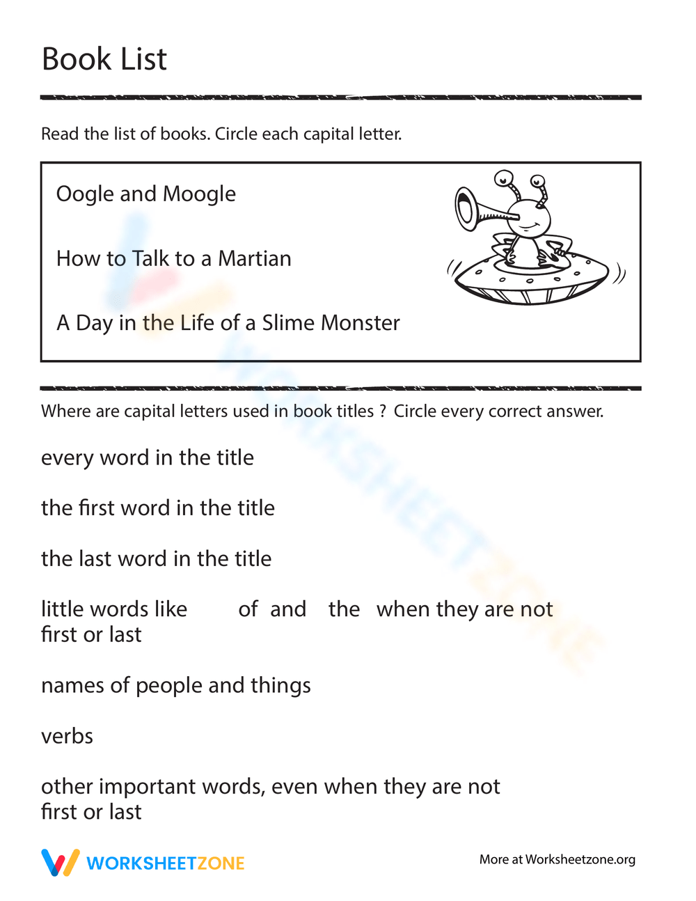 Capital Letters on My Birthday—Capitalization Worksheet | L.1.2.A,L.1.2 |  Workybooks - For Teachers, Parents \u0026 Homeschoolers | Printable \u0026 Interactive, image size:1000x1294