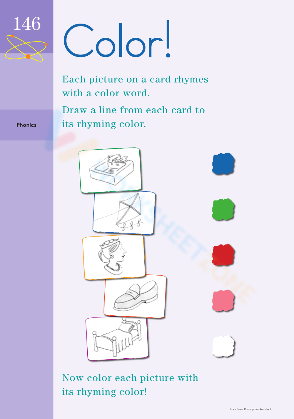 Draw Line from Start to End Connecting Rhyming Words in | Turtle Diary  Worksheet