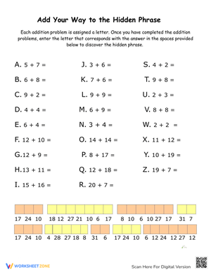 Addition Practice Sheet Worksheets