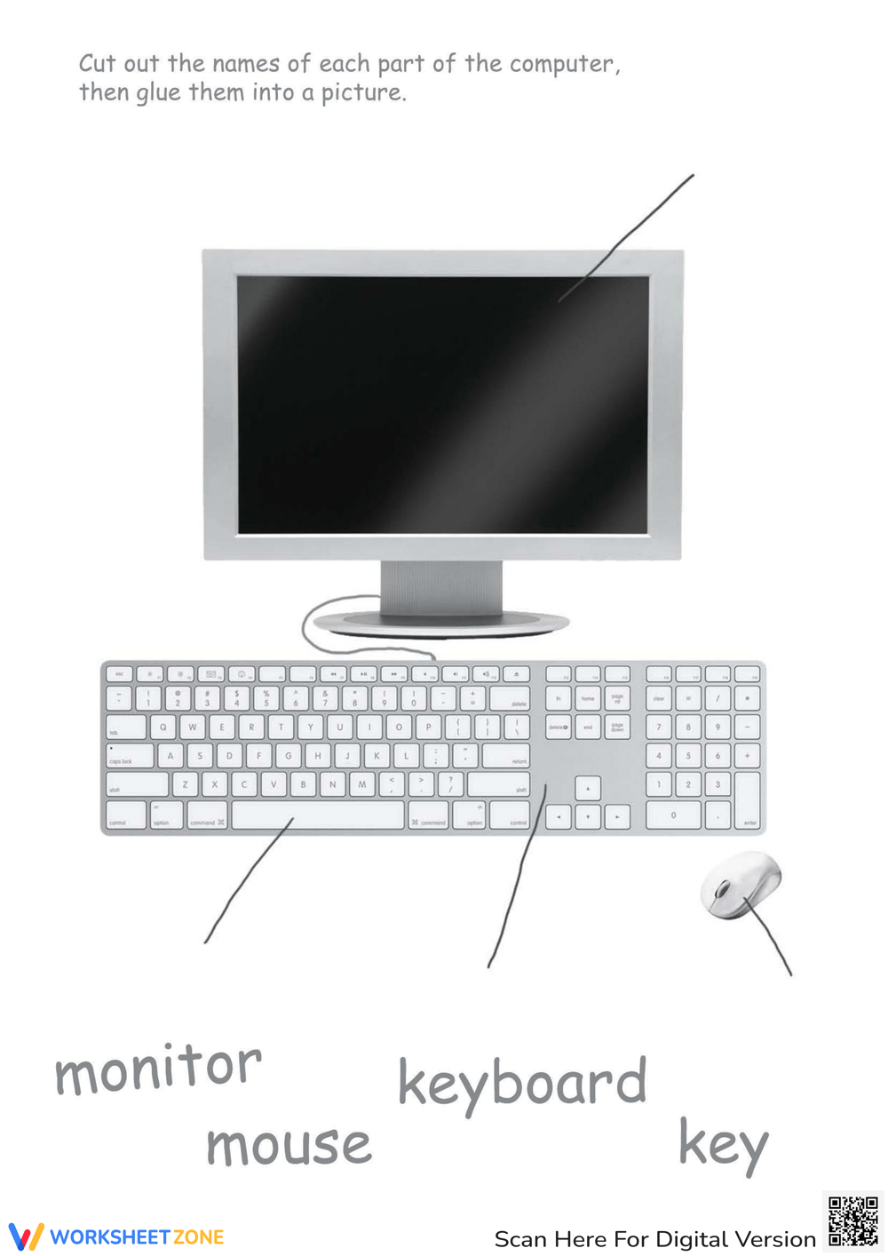 Parts of a Computer Worksheet