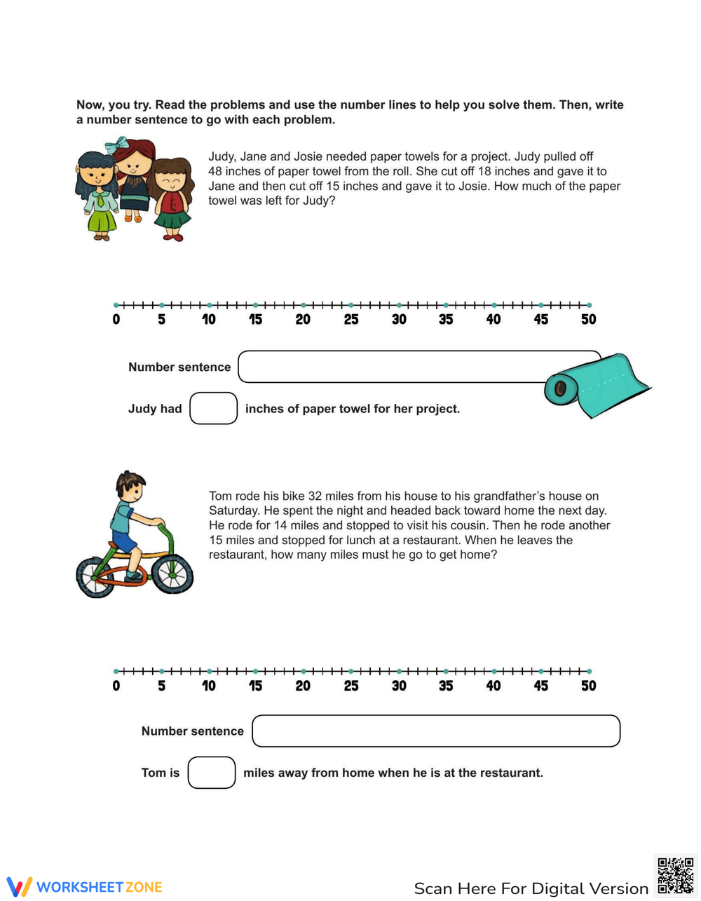 Solving Multi-Step Subtraction Problems Using A Number Line