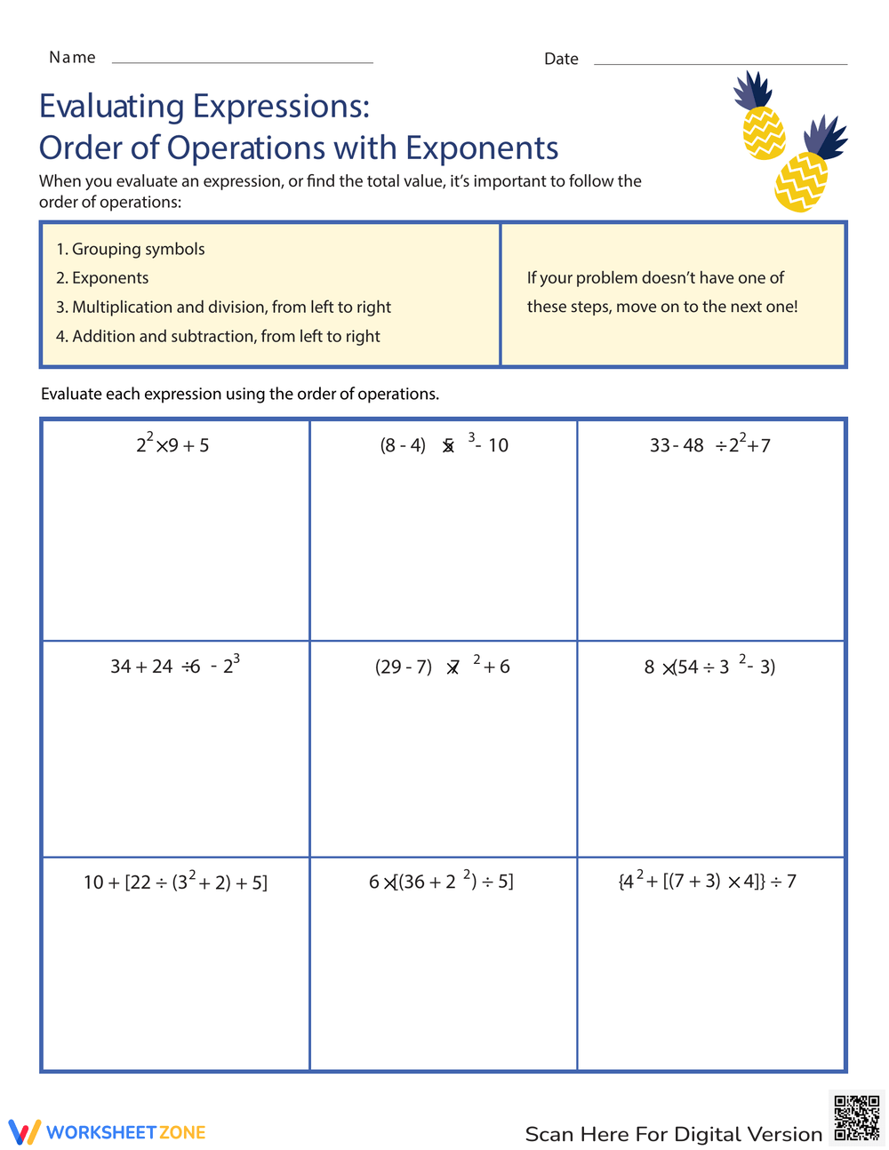 evaluating-expressions-order-of-operations-with-exponents-worksheet