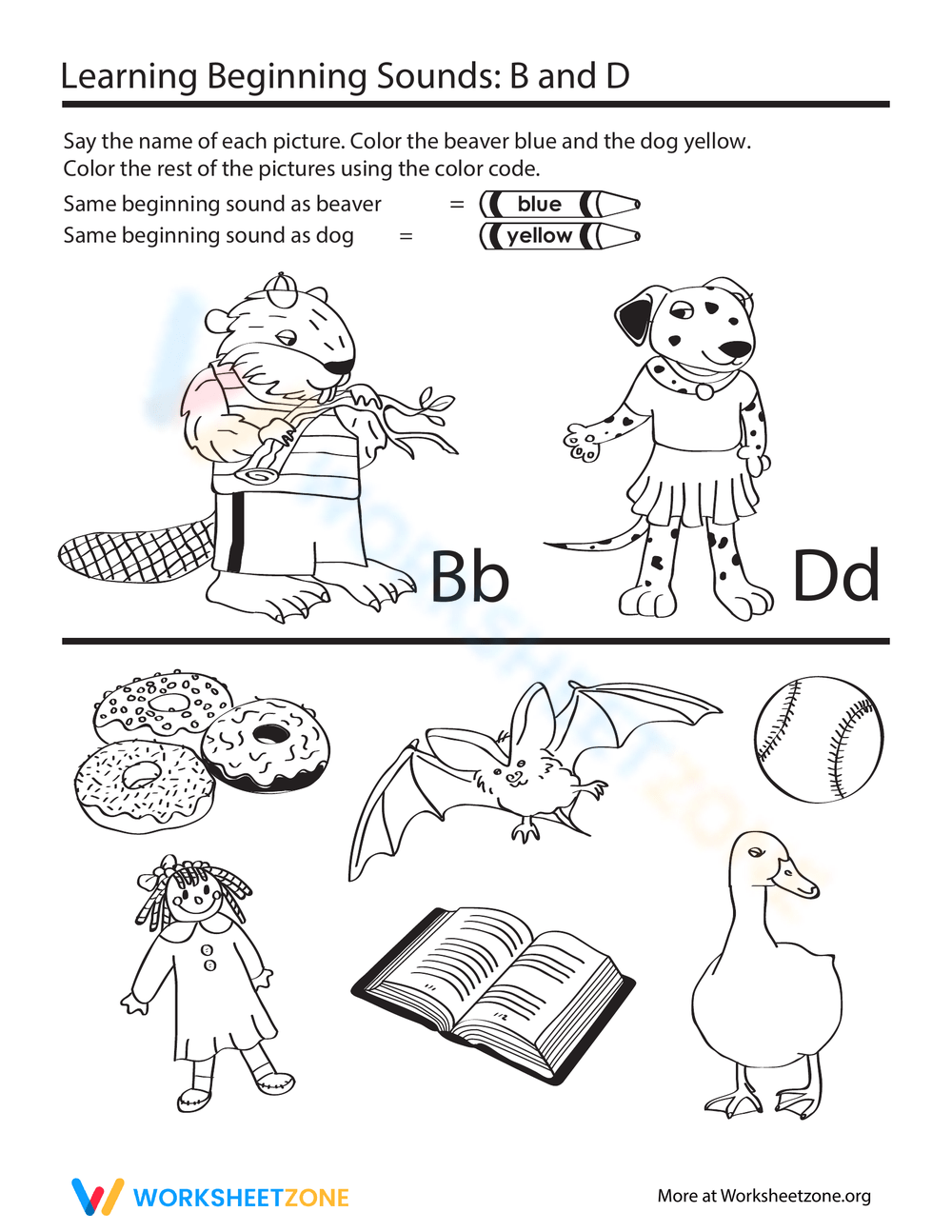 To B or to D Sounds Worksheet - Have Fun Teaching