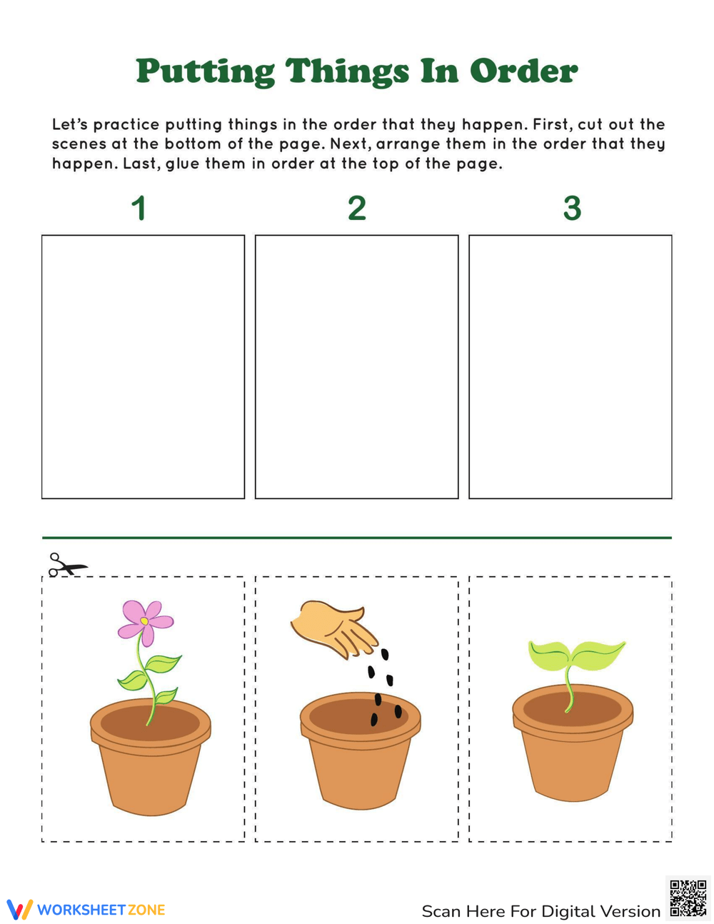 Putting Things In Order Worksheet