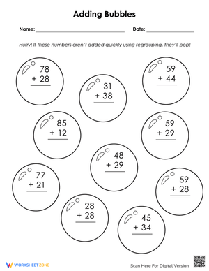Multi-Digit Addition worksheets