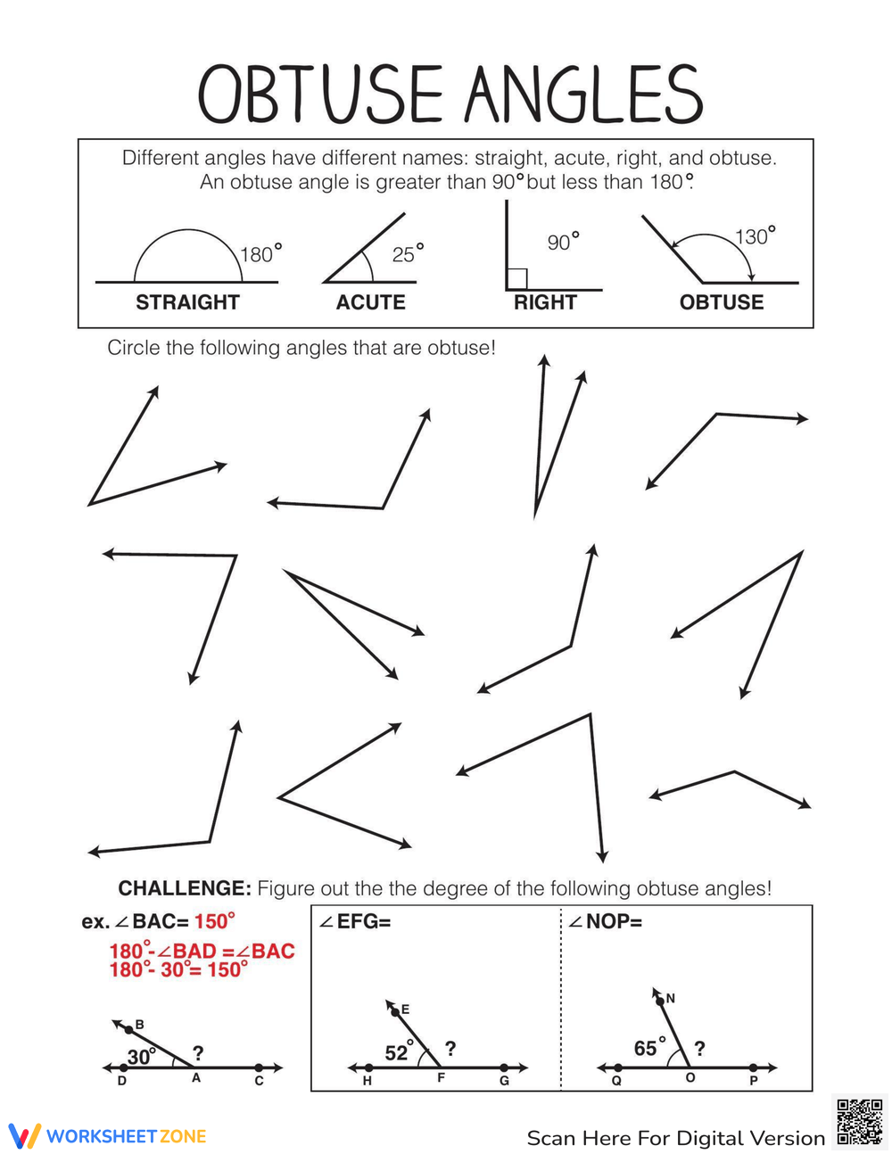 Obtuse Angles Worksheet 4784