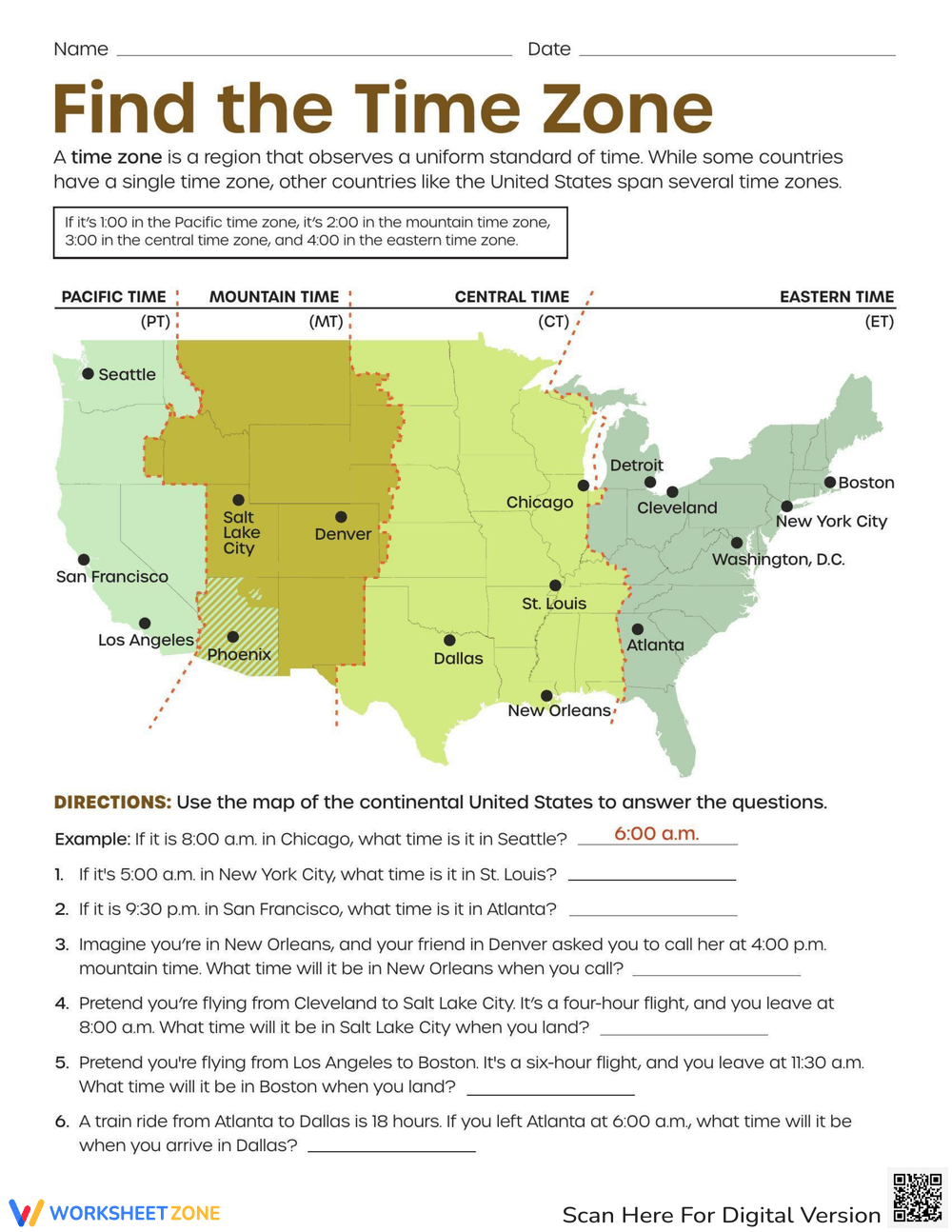 find-the-time-zone-worksheet