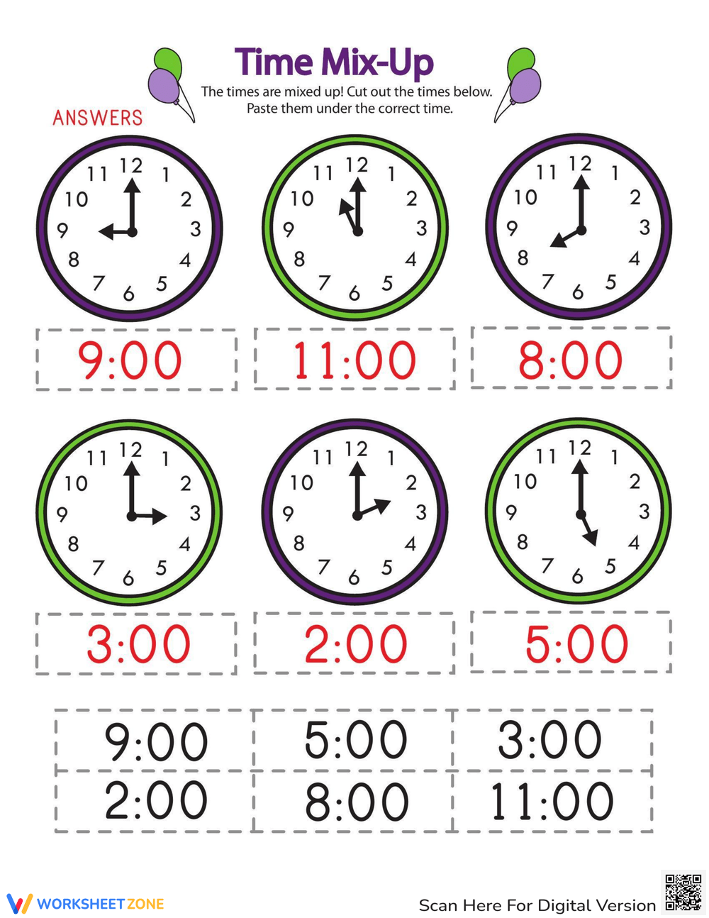 The Clock exercise for 2nd | Live Worksheets