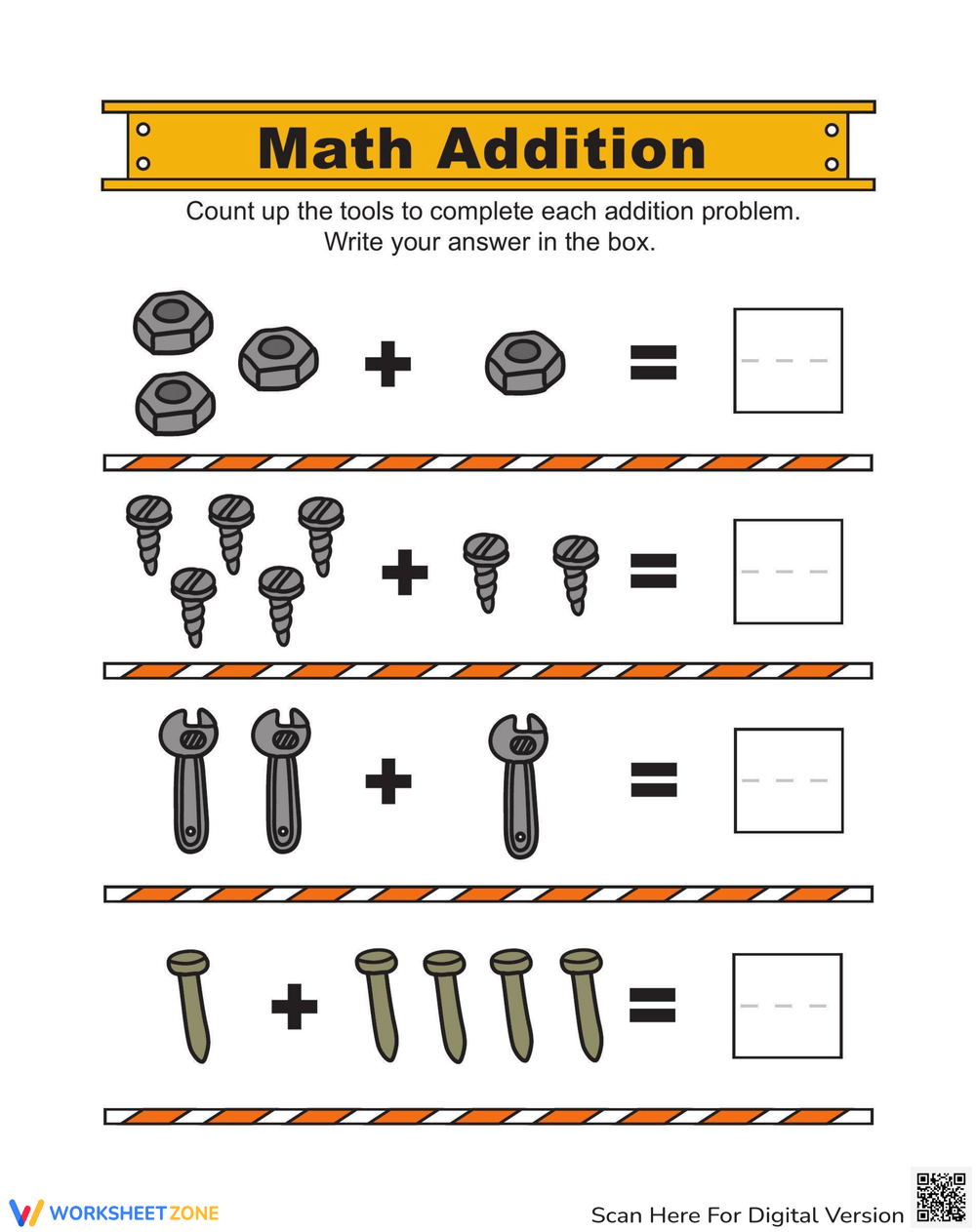 Construction Math Worksheet