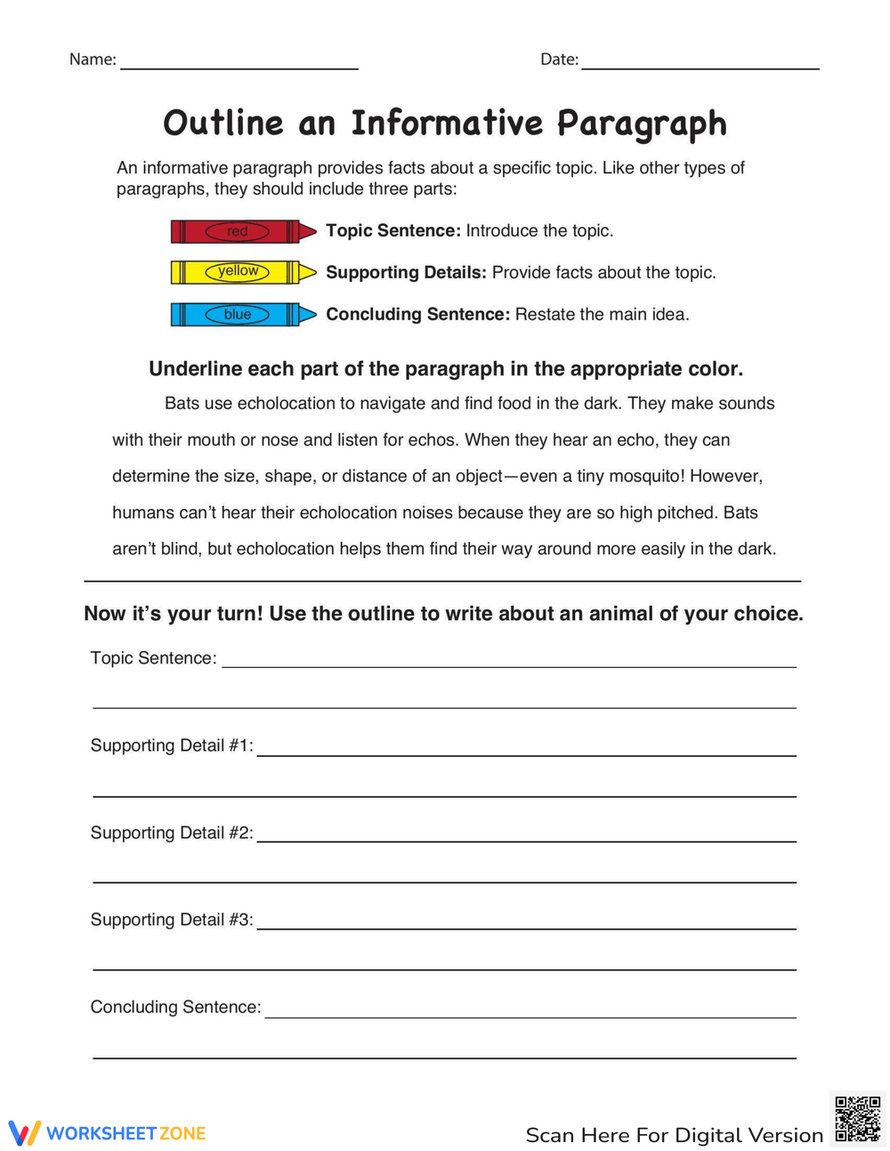 Outline An Informative Paragraph Worksheet outline-an-informative-paragraph-worksheet