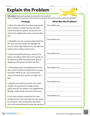 Explain the Problem: Critical Thinking Worksheets