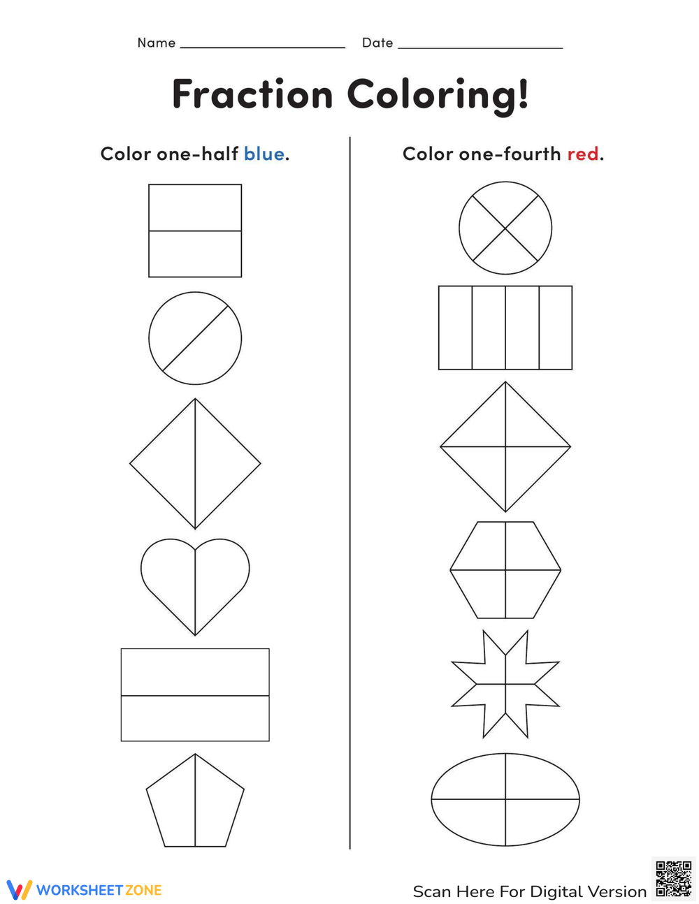 fraction-coloring-worksheet