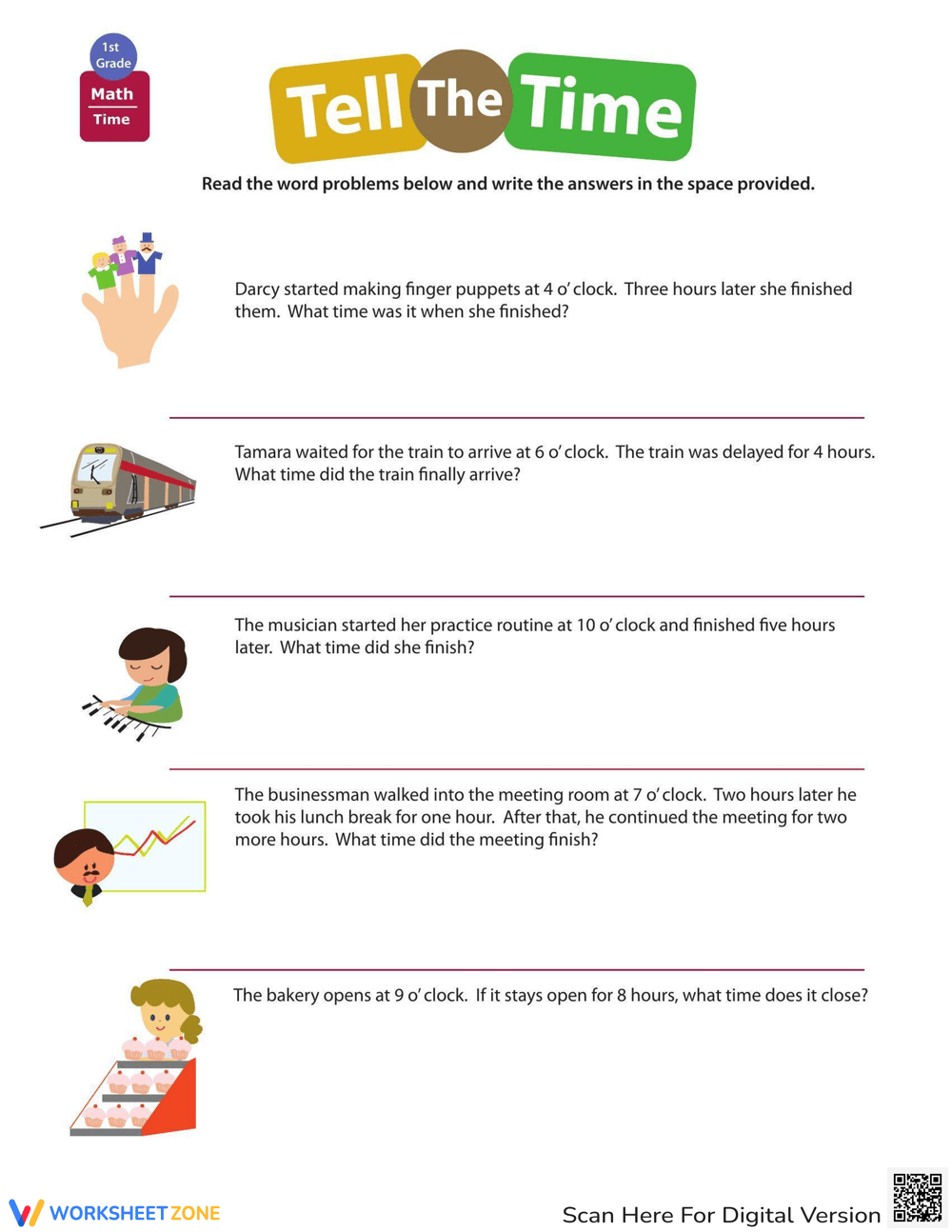 Telling Time: Word Problems