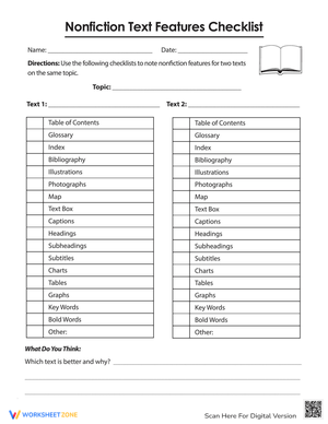 Text features check list spanish  Text features, Spanish lessons for kids,  Informational writing