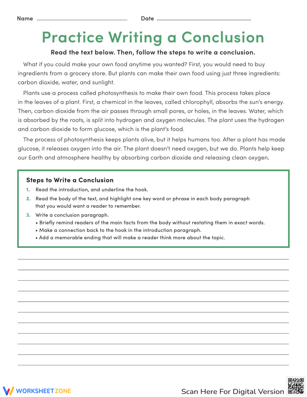 Practice Writing A Conclusion Worksheet practice-writing-a-conclusion-worksheet