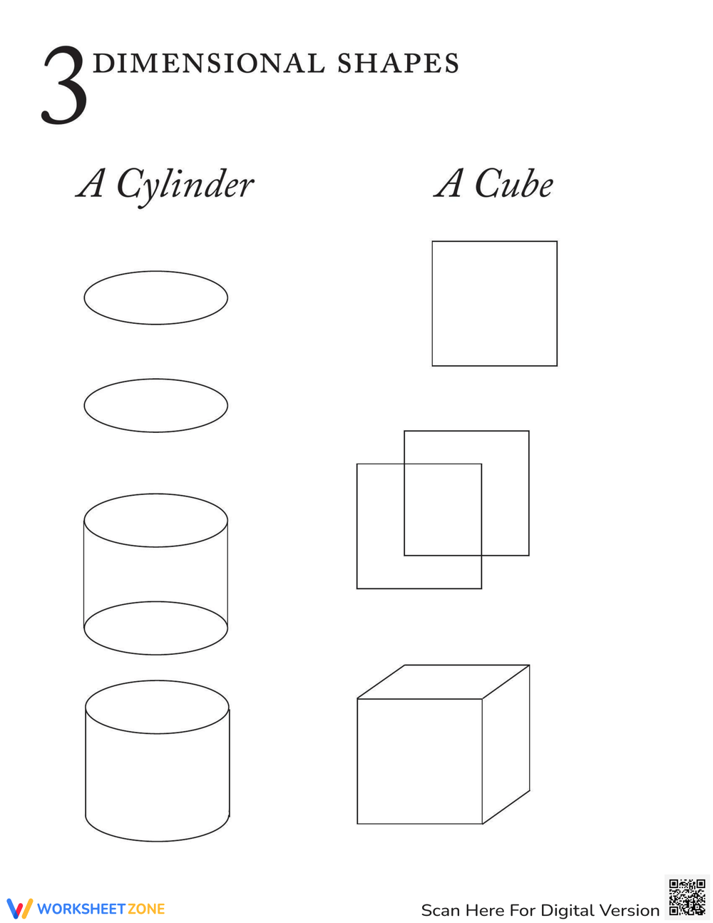 3 Dimensional Shapes Worksheet 2157