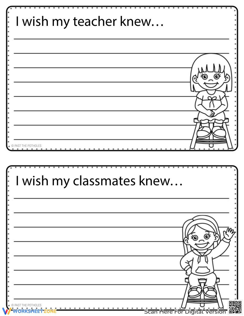 Back To Babe Writing Prompts I Wish My Teacher Knew Worksheet