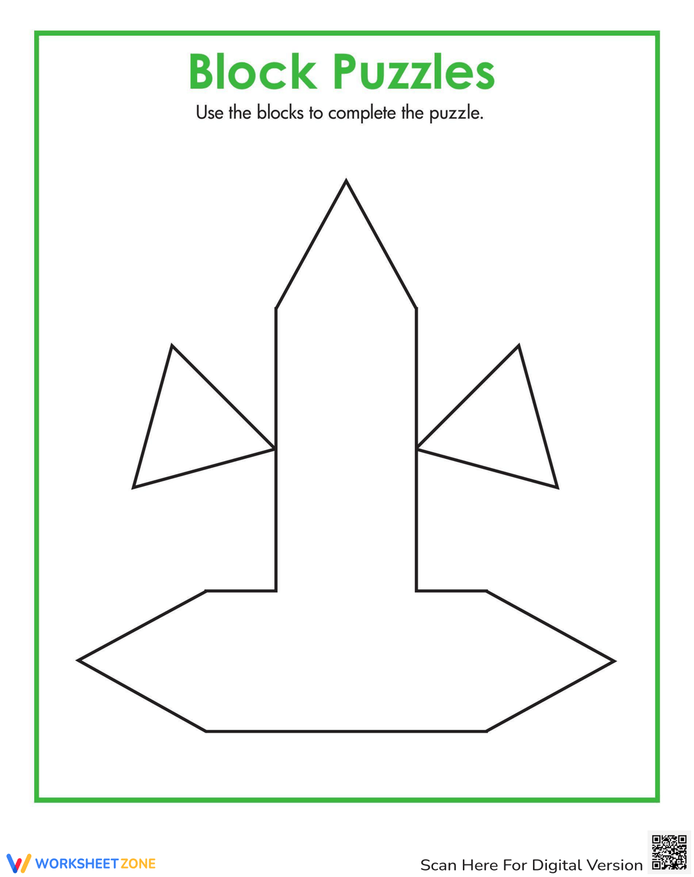 Pattern Block Puzzles Worksheet