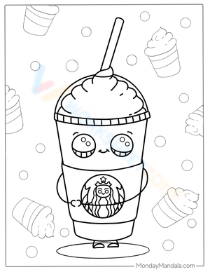 starbucks cup coloring page