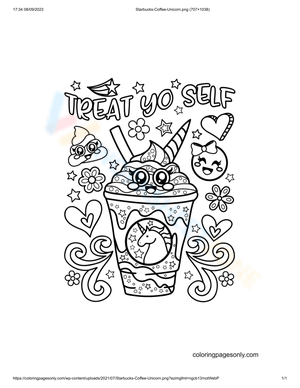 starbucks cup coloring page