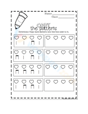 Copy the Patterns: Cognitive Exercise Worksheets