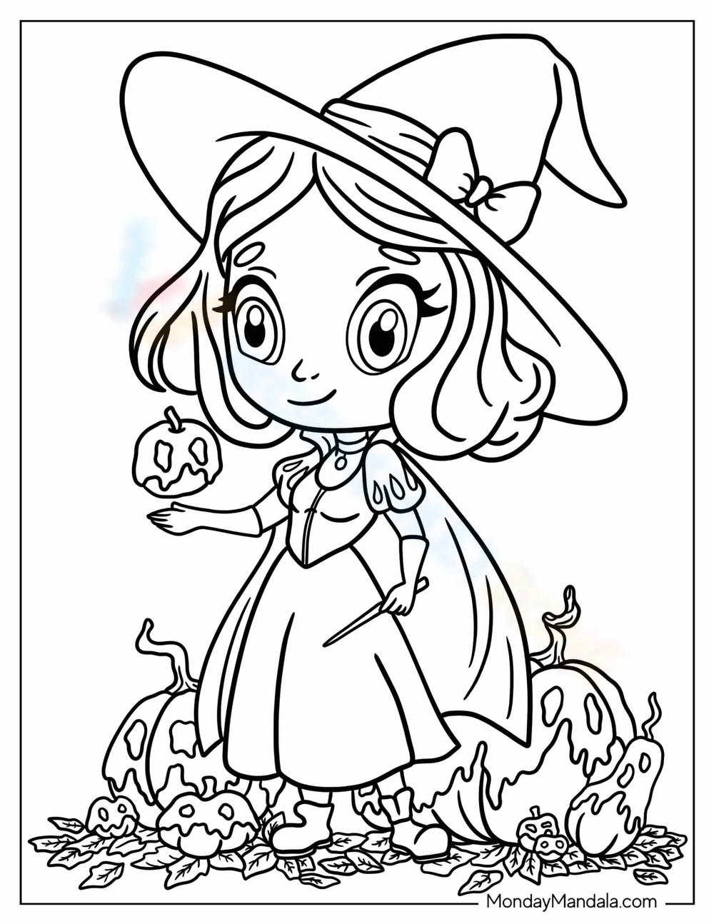 snow white witch coloring pages