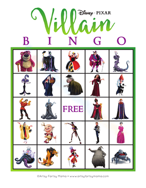 Disney Villain Bingo Card