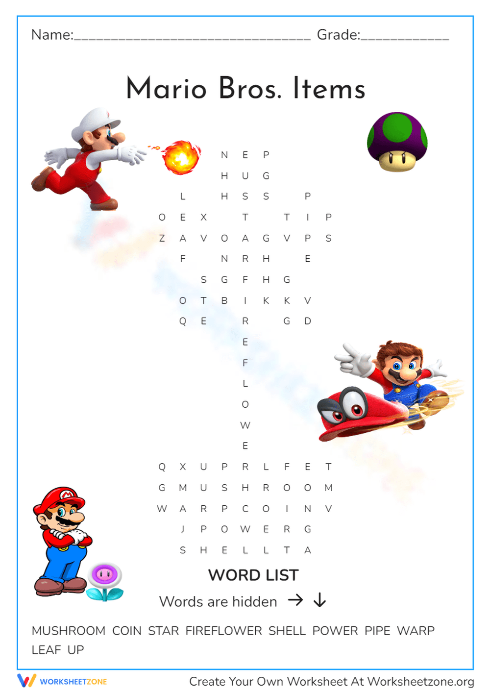 Super Mario Printable Word Searches  Mario bros party, Super mario bros  party, Super mario