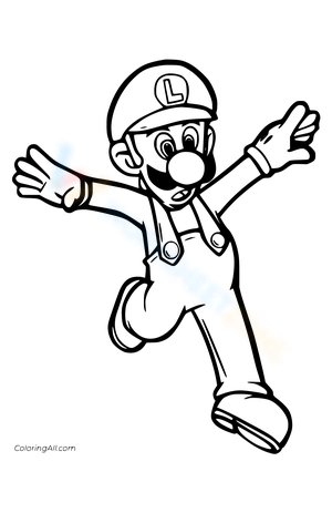 coloring pages of luigi