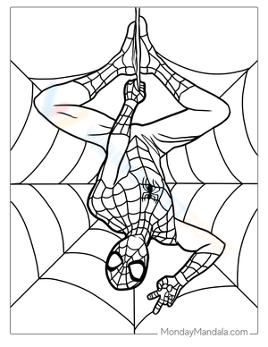 easy spiderman coloring pages for kids