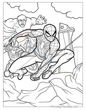 Easy Avengers Coloring Pages