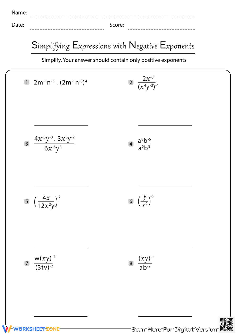 Simplify Rational Expressions Worksheet Algebra 2