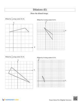 Explore Geometric Dilations Worksheets
