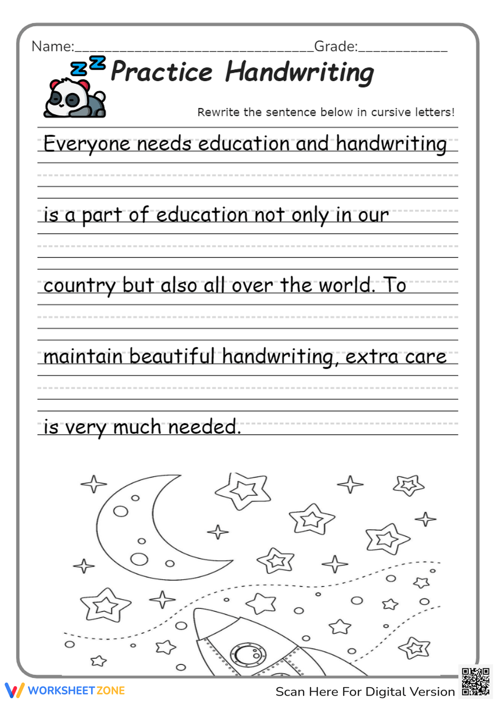 Free Printable Neat Handwriting Practice Sheets For All Ages