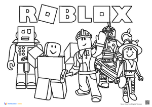 Roblox Characters Coloring Pages Logo printable for free