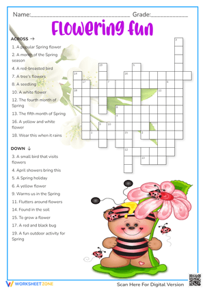 Free Spring Crossword Puzzle That Don T