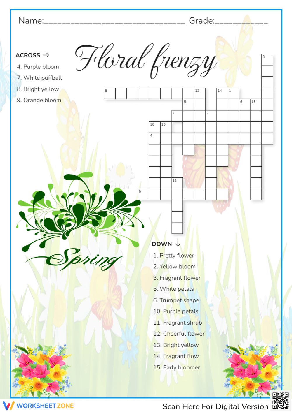 Free Spring Crossword Puzzle That Don T