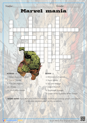 Marvel Crossword Puzzles