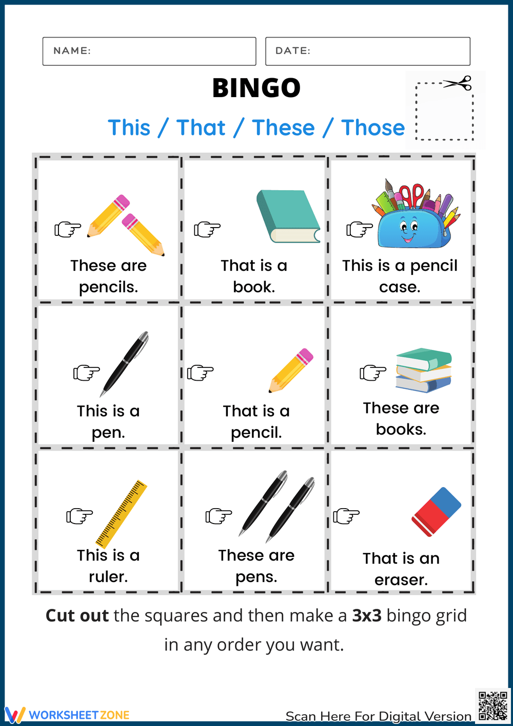 Grade 6 Easter - Demonstrative Pronouns Worksheets 2024