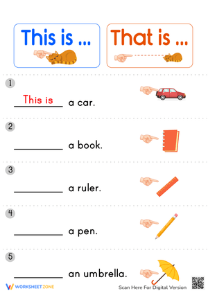 Practice This and That Worksheets