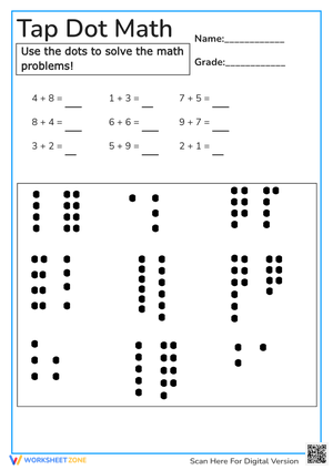 Touch math Worksheets