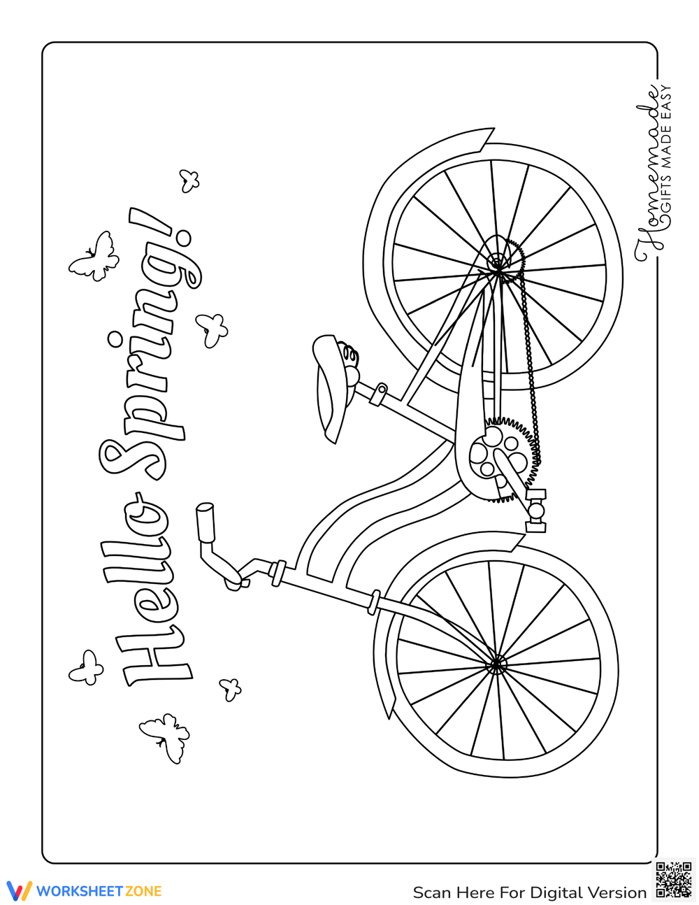 Paragraph Handwriting Practice Worksheet - The Bicycle