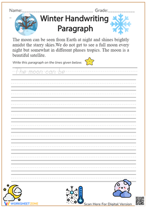 Paragraph Handwriting Practice Worksheet - The Bicycle