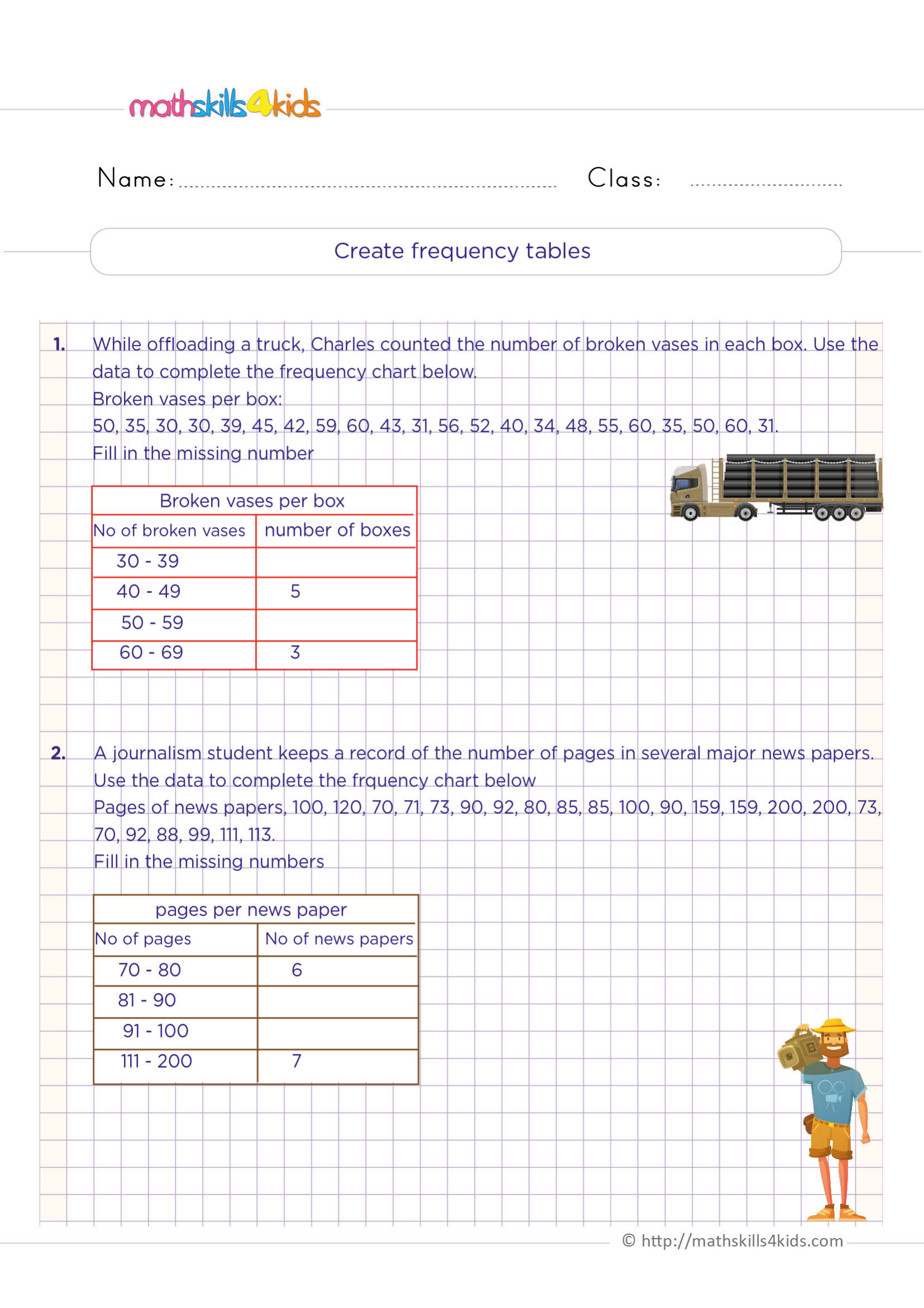 create-frequency-tables-worksheet-zone