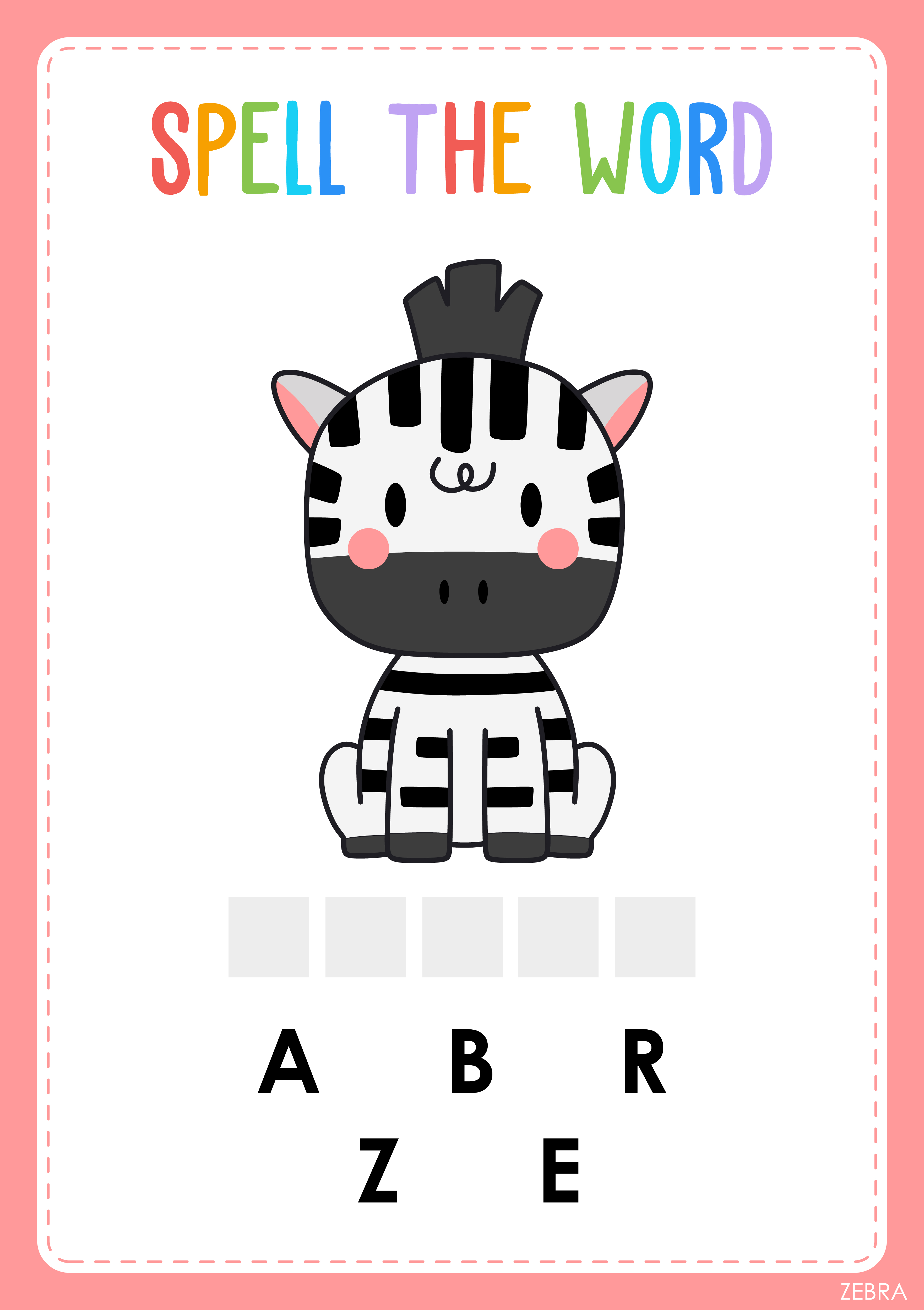 Animal words 22 | Worksheet Zone