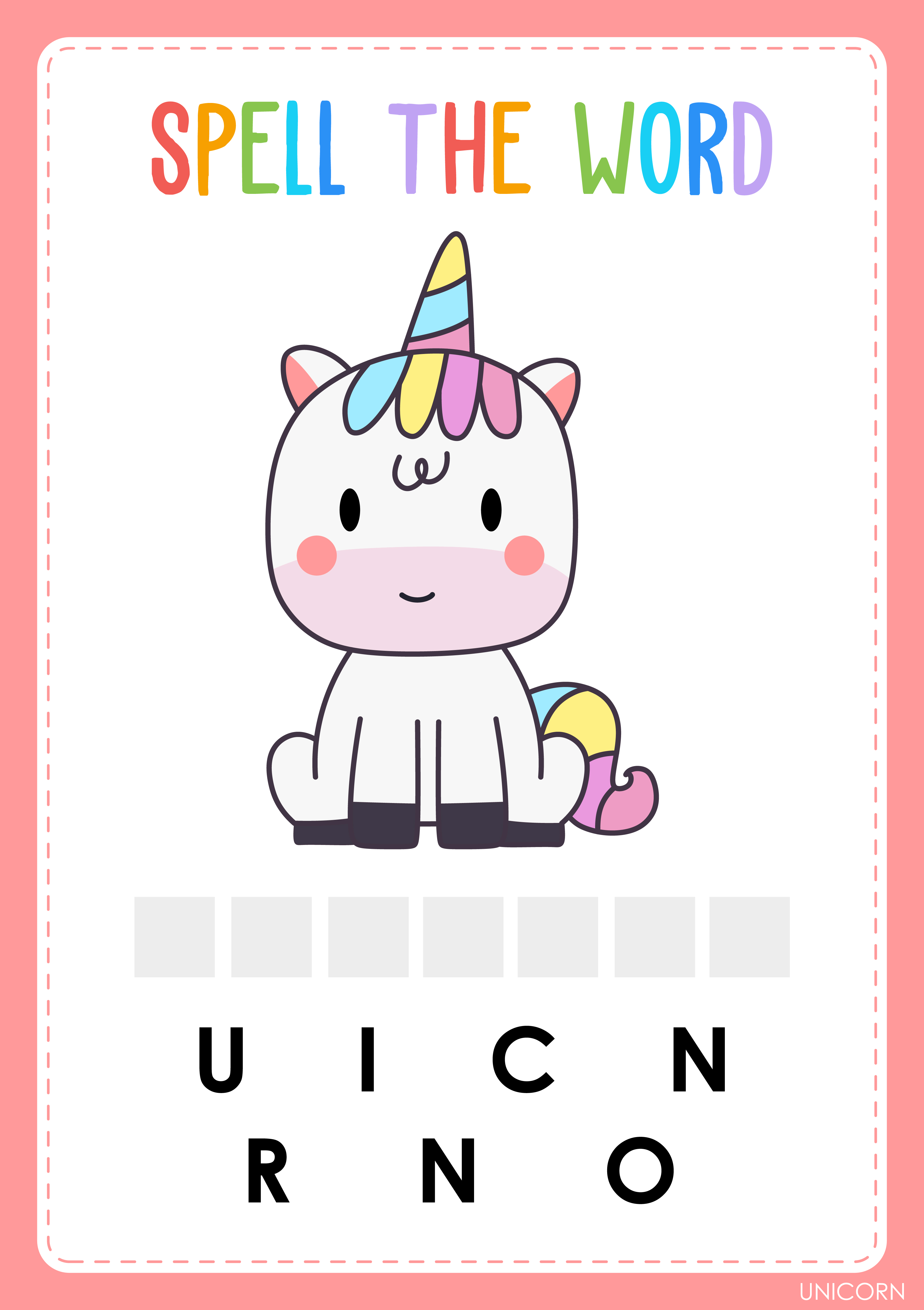 Printable Animal Words