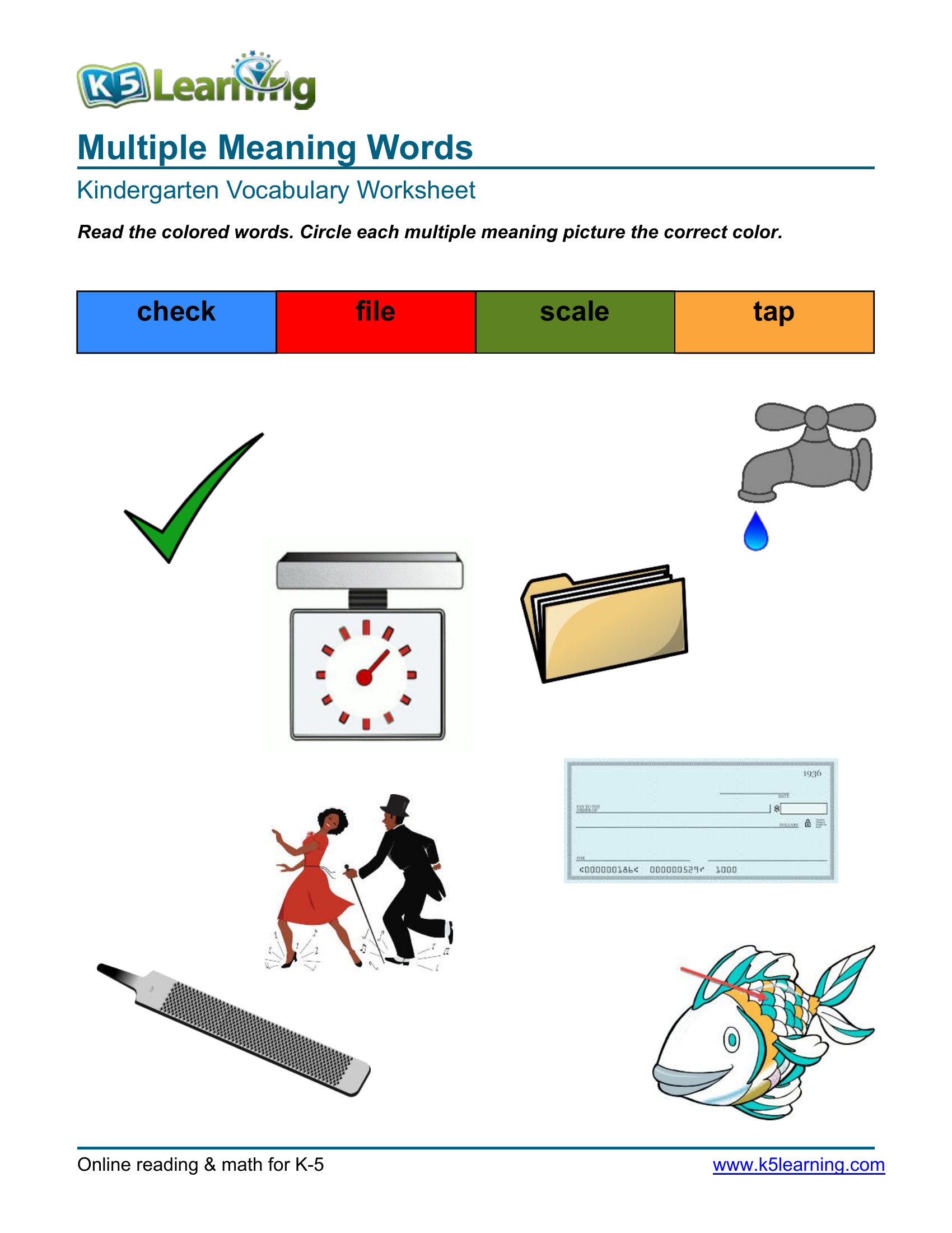Multiple Meaning Words Anchor Chart 4th Grade