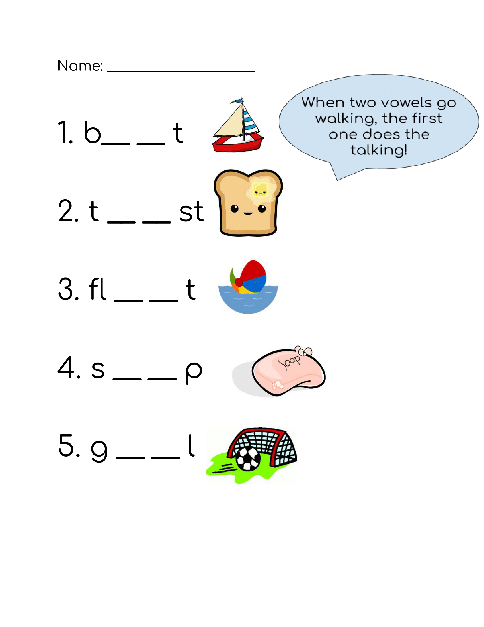 vowels-team-worksheet-zone